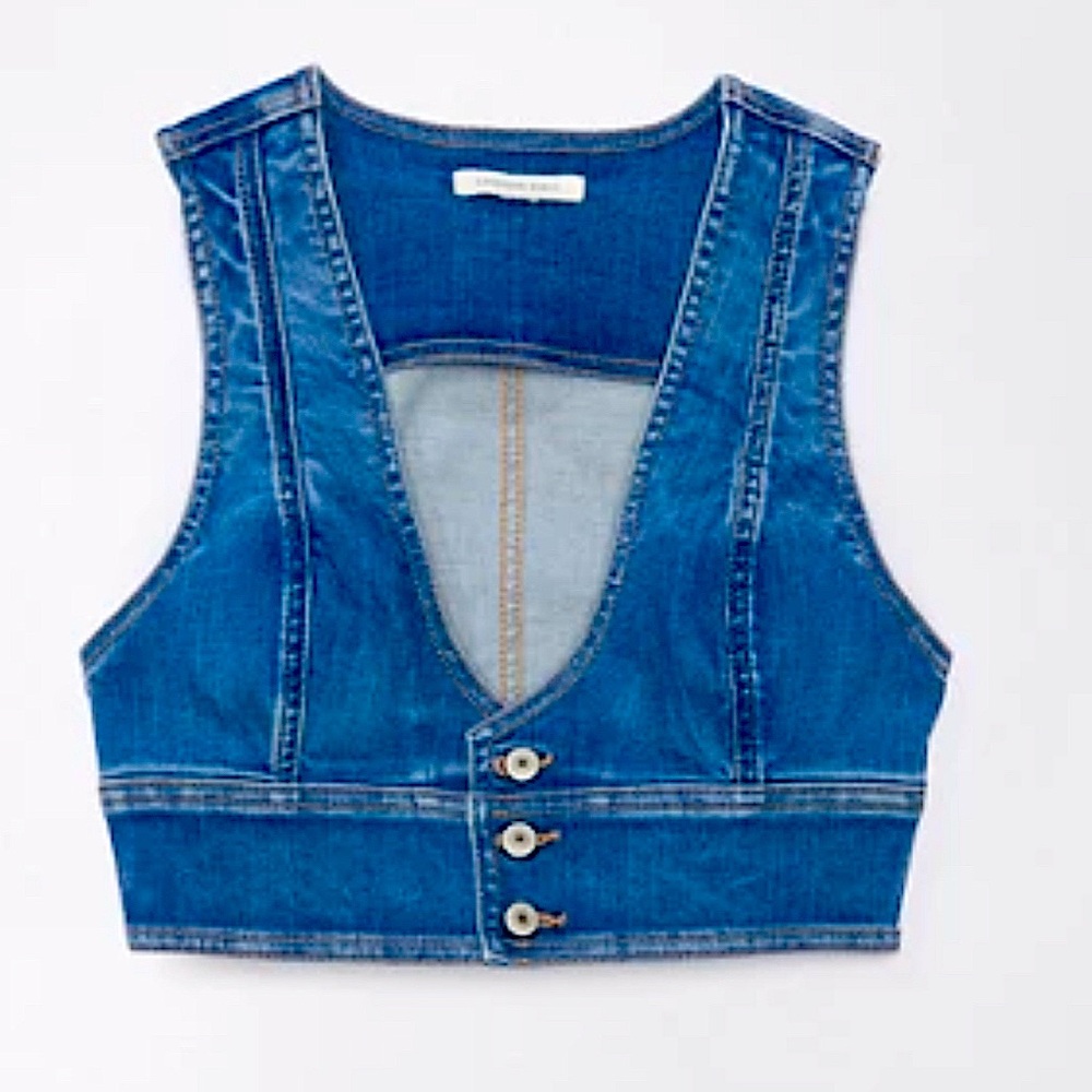 Cropped Denim Bra Tank Top